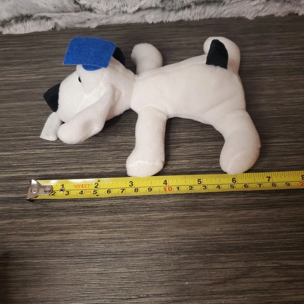 Carlton Card's Graduation Black & White Dog Mini Plush w/ Diploma and Cap 6.5